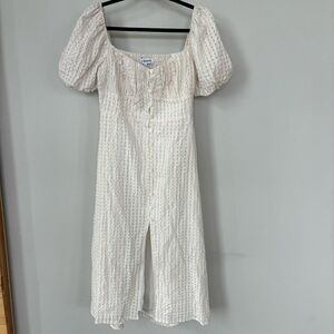 En‎ Saison Checkered Button Front Midi Dress Size S